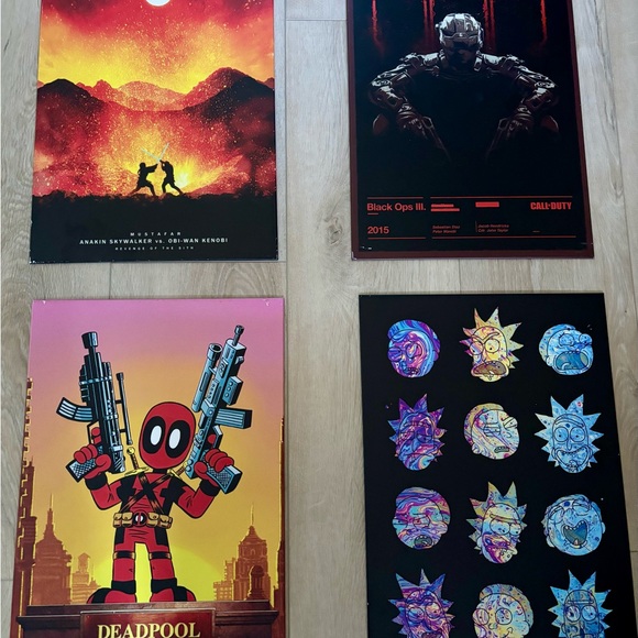 Star Wars and Deadpool Wall Art Set - Picture 1 of 2